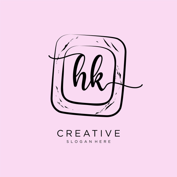 香港初始手写标志模板图片下载