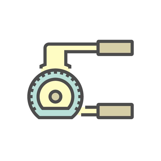 弯管机矢量图标设计。用于管工和技术人员弯曲薄铜、金属或钢管。中风可编辑线。图片下载