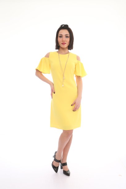 穿着黄色衣服的漂亮年轻女子图片下载