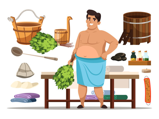 浴室服务员配备蒸汽房配件图片下载