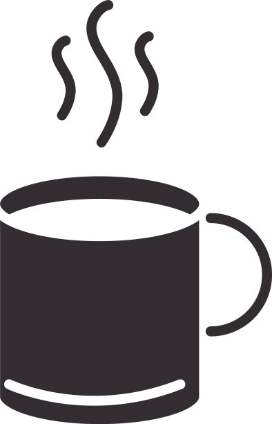 厨师热咖啡杯厨具剪影图片下载