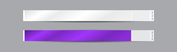 空纸或特卫强手镯或腕带。粘性手入口事件纸手镯孤立在一个透明的背景。图片下载