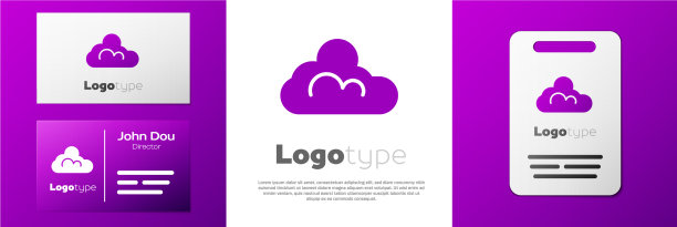 标志类型云天气图标孤立在白色图片下载