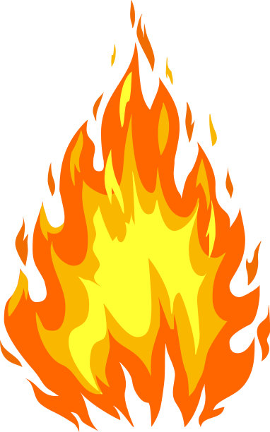 火焰图标火焰图标在一个平坦的风格图片下载