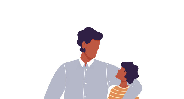 一个非洲男人拥抱他的儿子图片下载