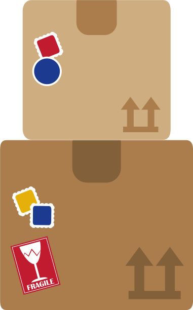 邮政服务堆叠纸箱快递图片下载