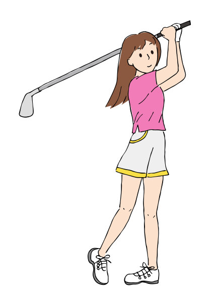 打高尔夫的女人素材图片