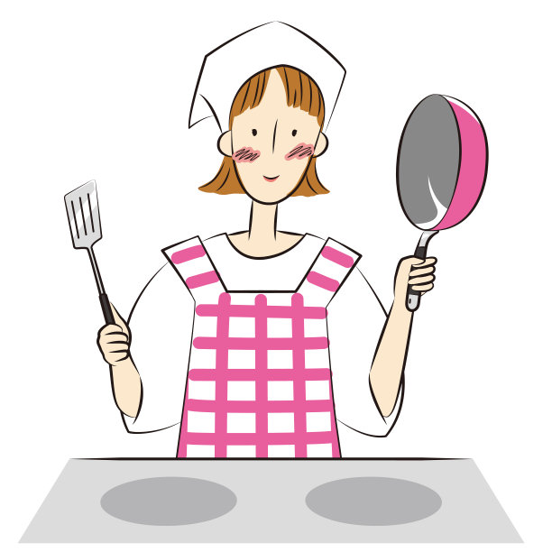烹饪插图(女)图片下载