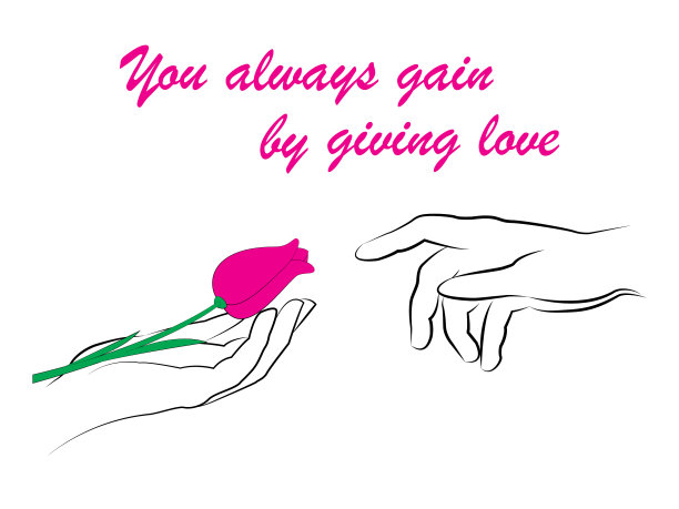 情人节贺卡与字母图片下载