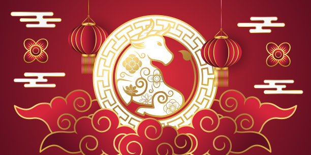 中国新年2021年牛年背景图片下载