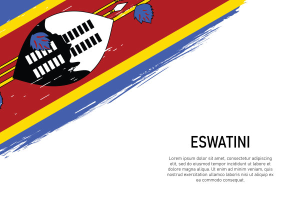 Grunge风格的画笔描边背景与旗帜图片下载