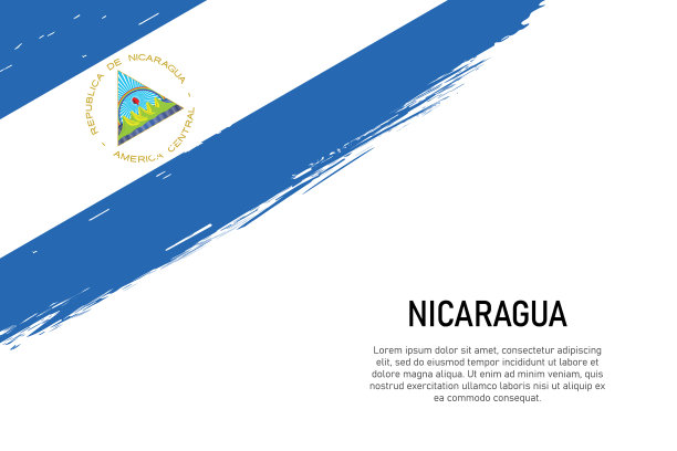 Grunge风格的画笔描边背景与旗帜图片下载