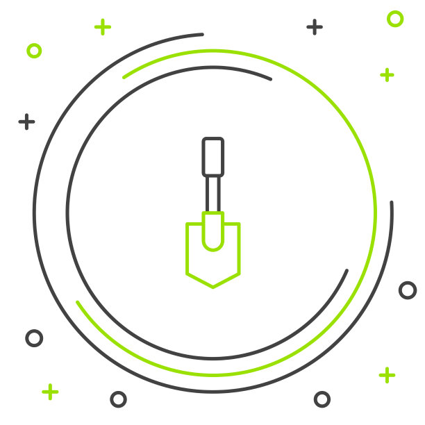 线铲图标孤立在白色背景图片下载