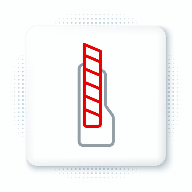 线文具刀图标孤立白色图片下载