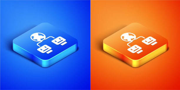 等距人工智能图标孤立上图片下载