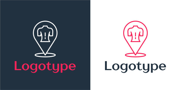 标志类型线按摩图标孤立的白色图片下载