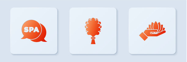 集桑拿扫帚水疗沙龙和荷花白图片下载