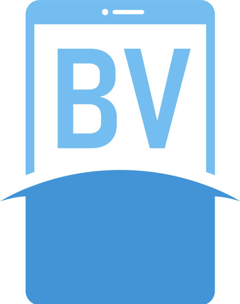 Bv字母标志设计与智能手机图标图片下载