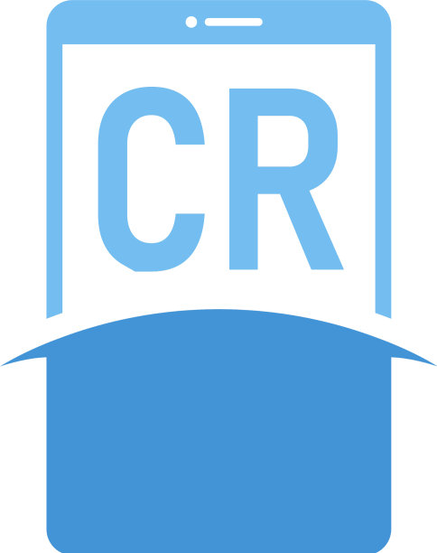 Cr字母标志设计与智能手机图标图片下载