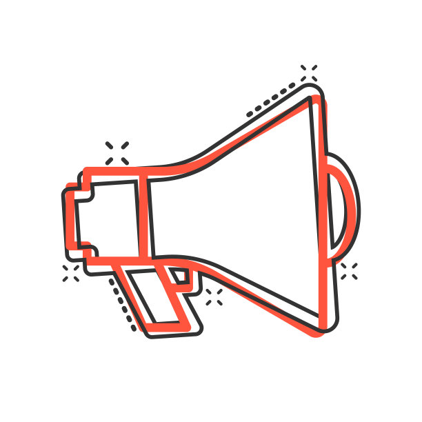 扩音器图标在漫画风格的扩音器图片下载