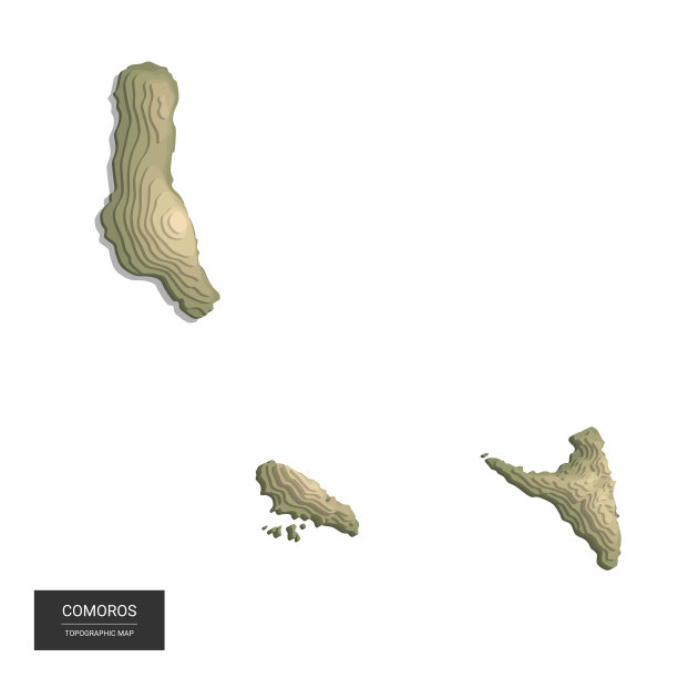 科摩罗地图-三维数字高海拔图片下载