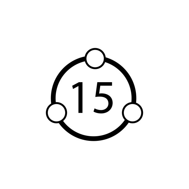 圆形和数字15标志图片下载