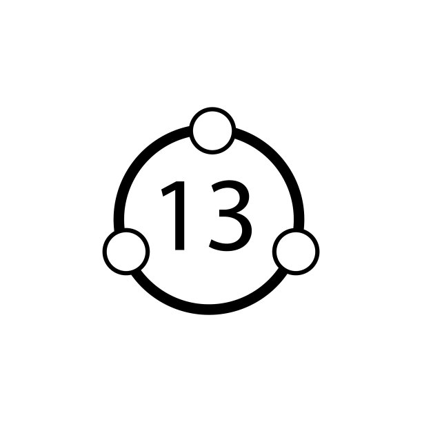 圆形和数字13图案图片下载