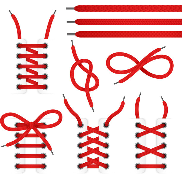 蕾丝鞋图标集图片下载