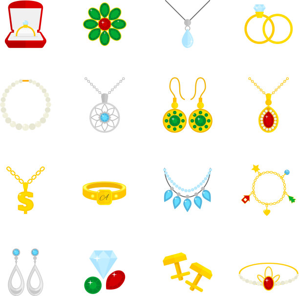 珠宝图标平图片下载