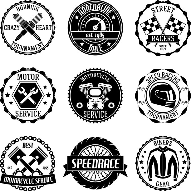 摩托车赛车象征图片下载