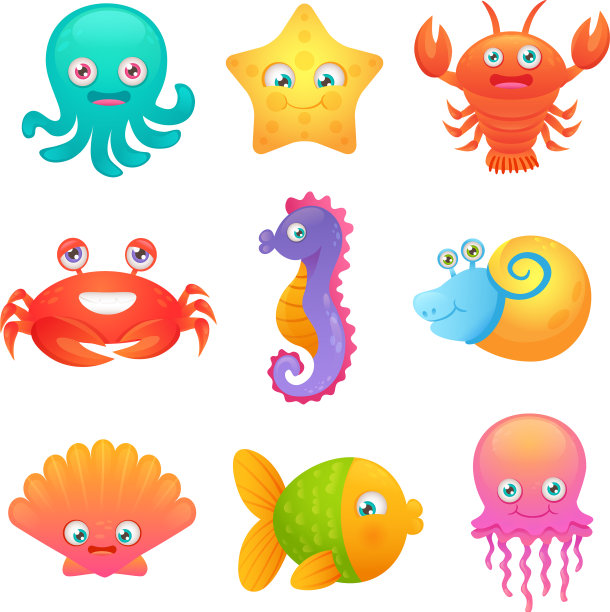 可爱的海洋动物图片下载