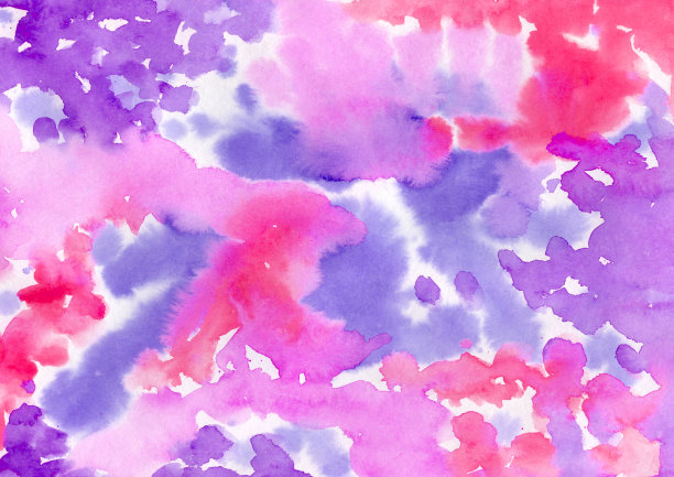 水彩画抽象背景。粉红色，蓝色和紫色斑点纹理。背景为包装和网页的景点图片下载