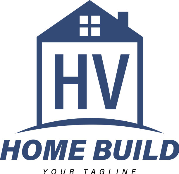 Hv字母标志设计与家图标现代图片下载