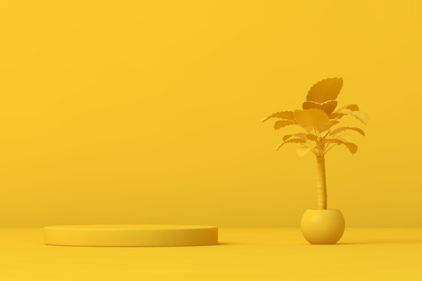 现代3D抽象背景平台的产品展示。空产品站图片下载