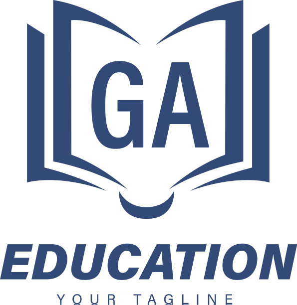 Ga字母标志设计与书图标现代图片下载