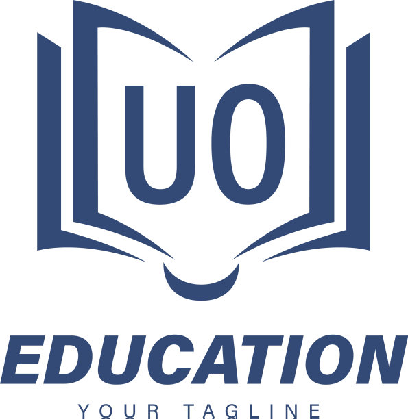 欧字母标志设计与书的图标现代图片下载