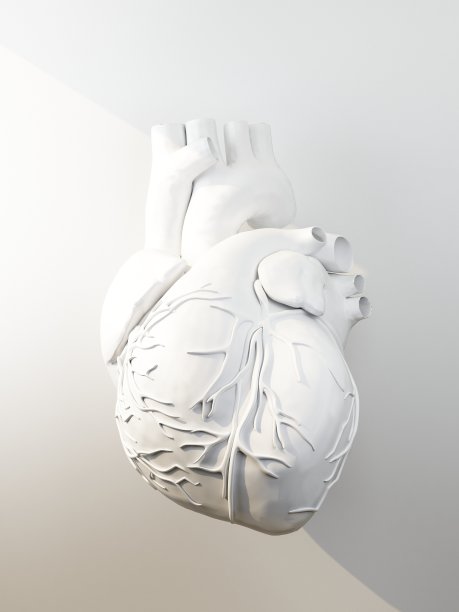 白色的人的心带着一丝光芒图片下载