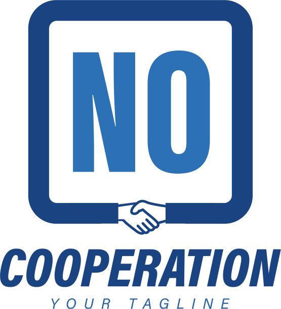 无字母标志设计与握手图标现代图片下载