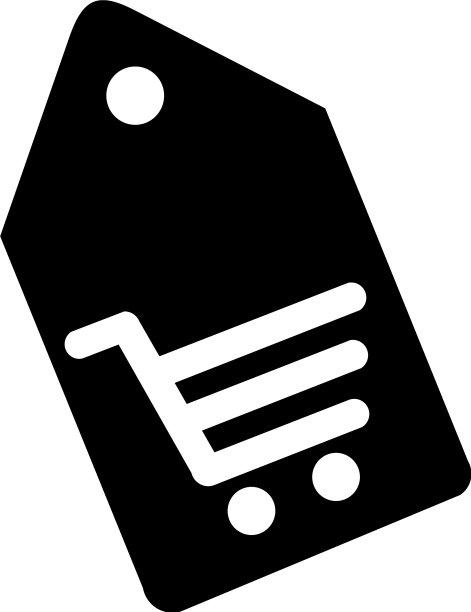 购物购物袋扁平图标会徽设计图片下载