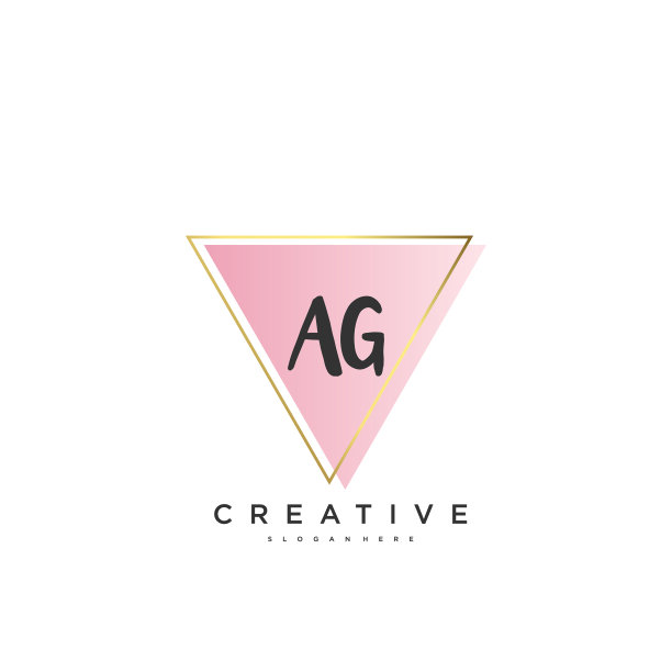 Ag美初始标识手写标识艺术图片下载