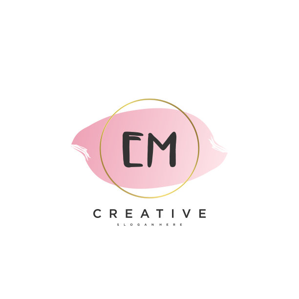 Em美最初的标识手写标识艺术图片下载