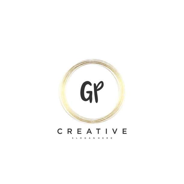 Gp美初始标识手写标识艺术图片下载