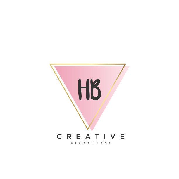 Hb美初始logo手写logo艺术图片下载