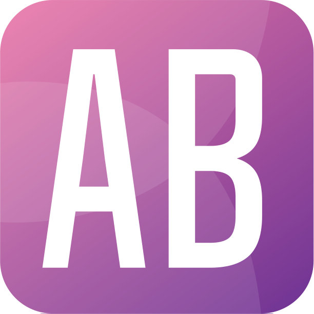 Ab字母标志设计风格简约图片下载