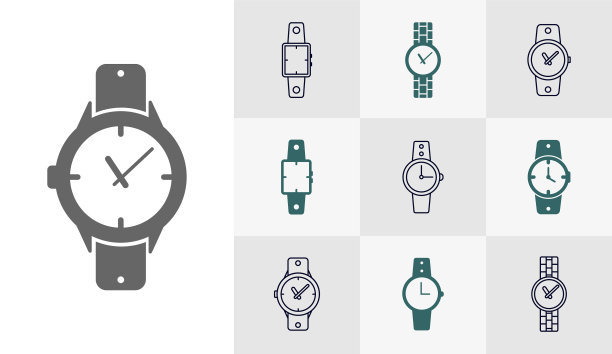 设置手表图标标志设计模板图片下载