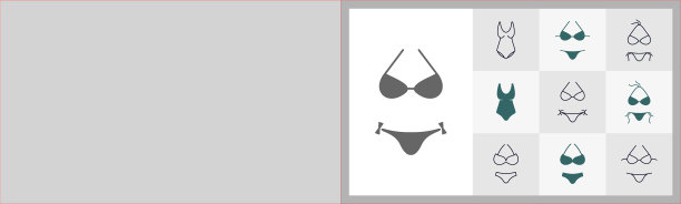 设置女性内衣图标标志设计模板图片下载