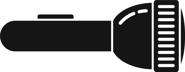 护卫手电筒图标风格简单图片下载