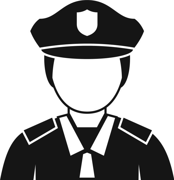 城市警察图标简单的风格图片下载