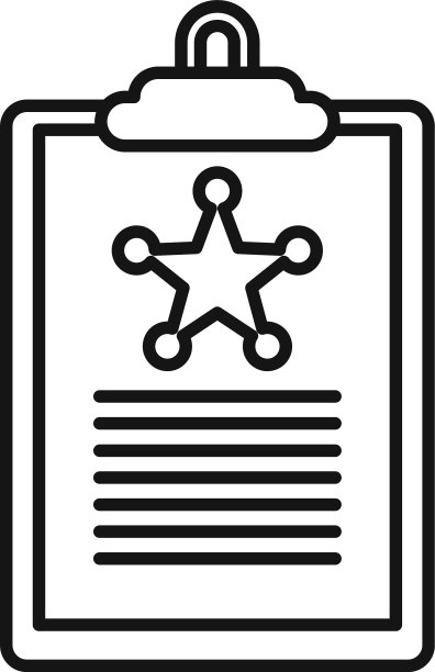 警察剪贴板图标轮廓风格图片下载