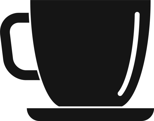 办公室咖啡杯图标简约风格图片下载